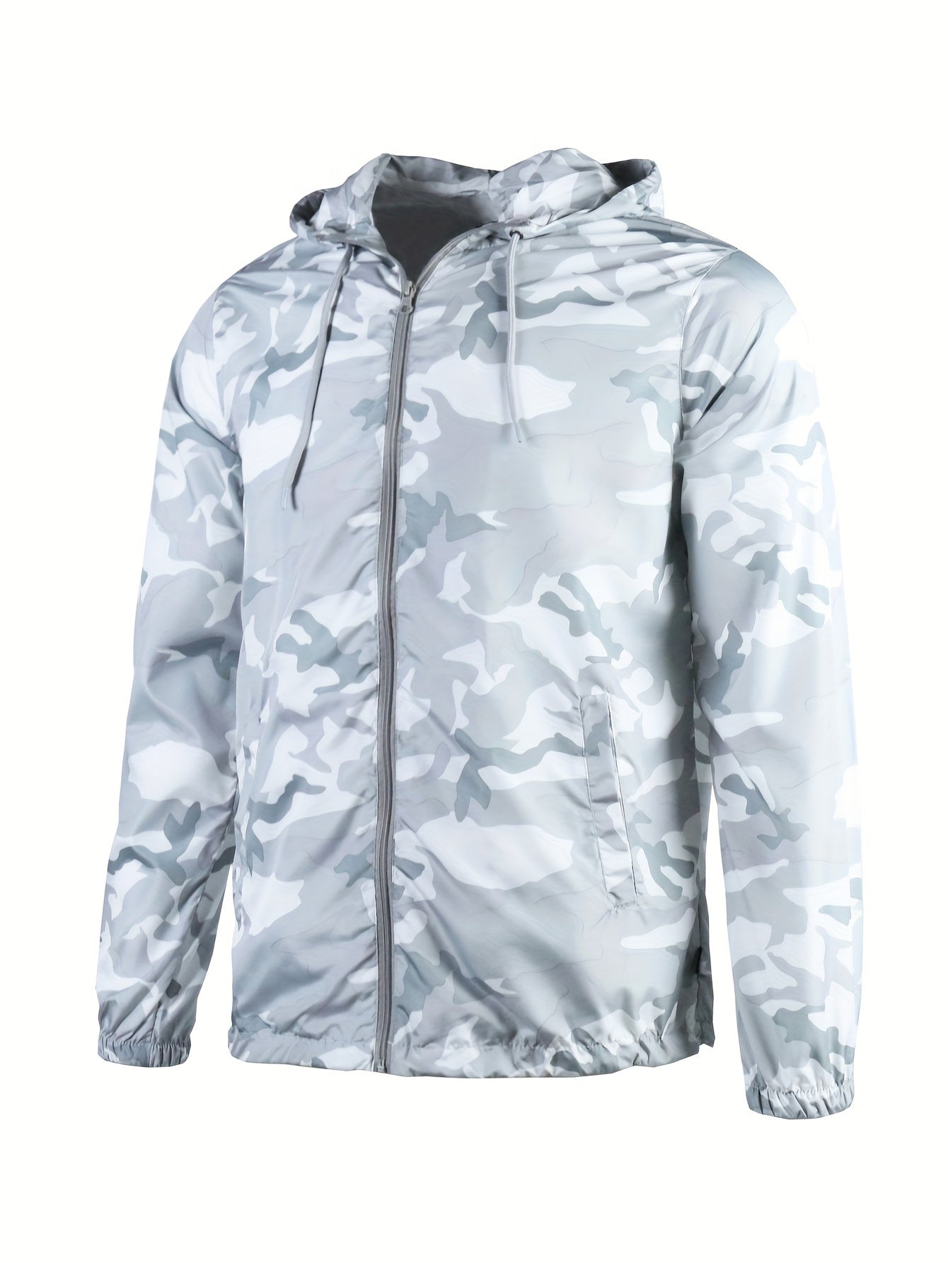 Camo Windbreaker Jacket | Men's Casual Coat with Hood Camo Colors