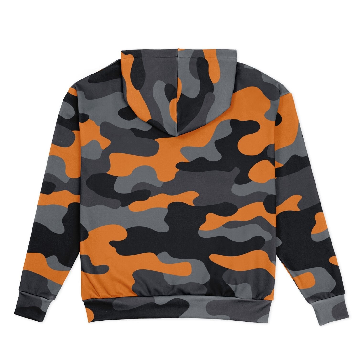Oversized Camo Hoodie | Orange, Gray and Black | Camo Colors