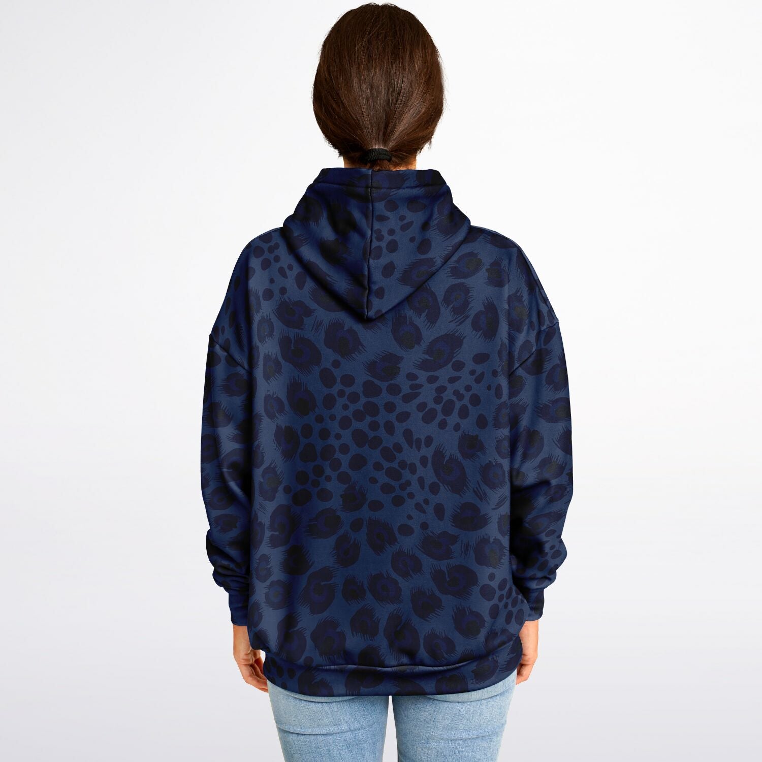 Oversized Leopard Hoodie | Deep Blue | Camo Colors