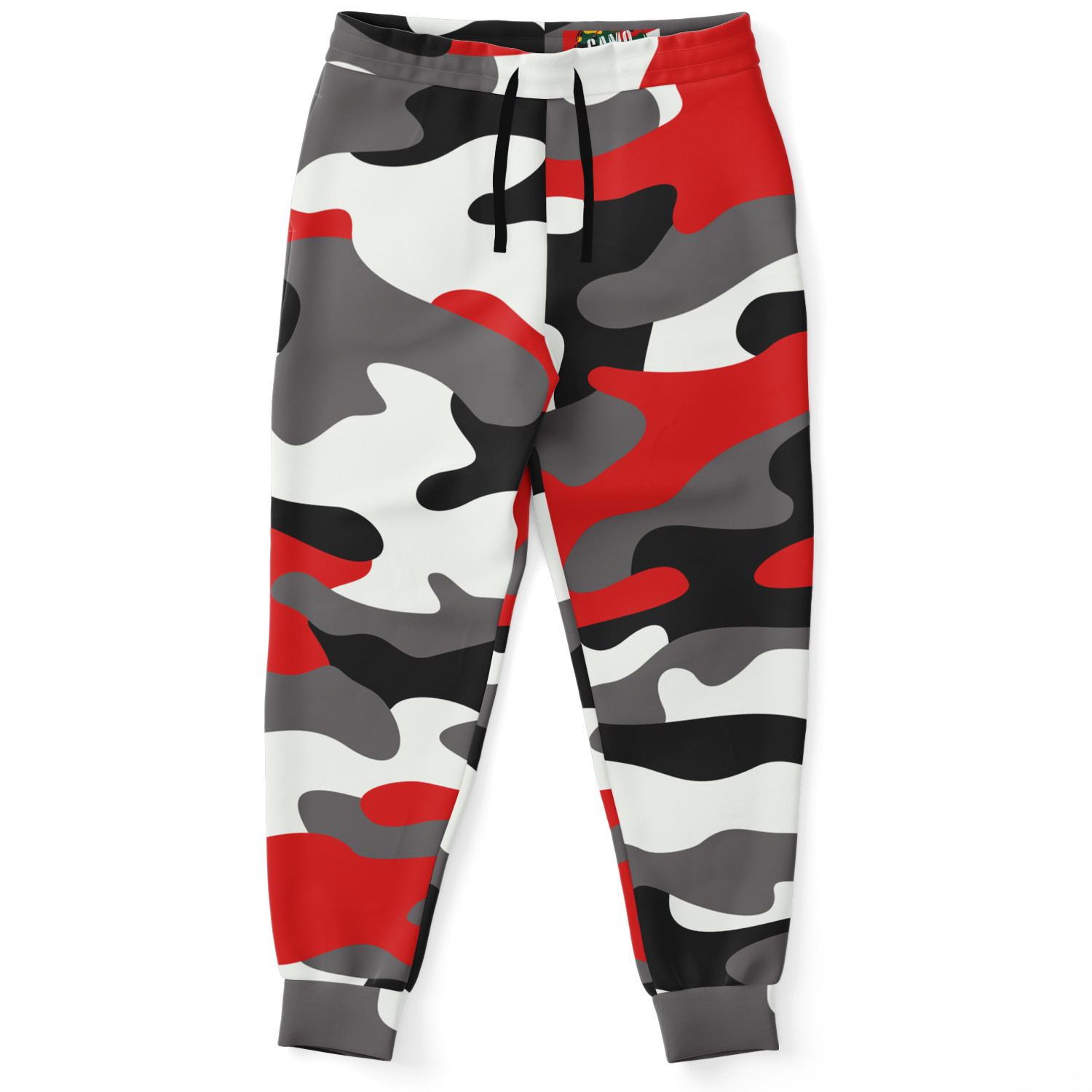 Camo Joggers | Unisex | Red, Black, and White Camo Colors