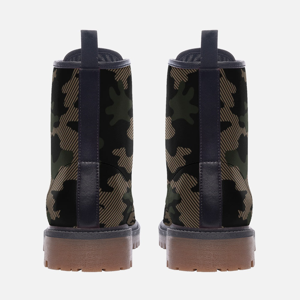 Military Green Camo Boots | Lightweight Leather Camo Colors