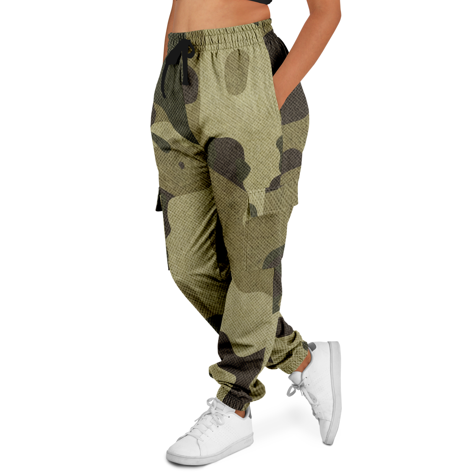 Camo Cargo Pants | Unisex | Green Fabric Camouflage Camo Colors