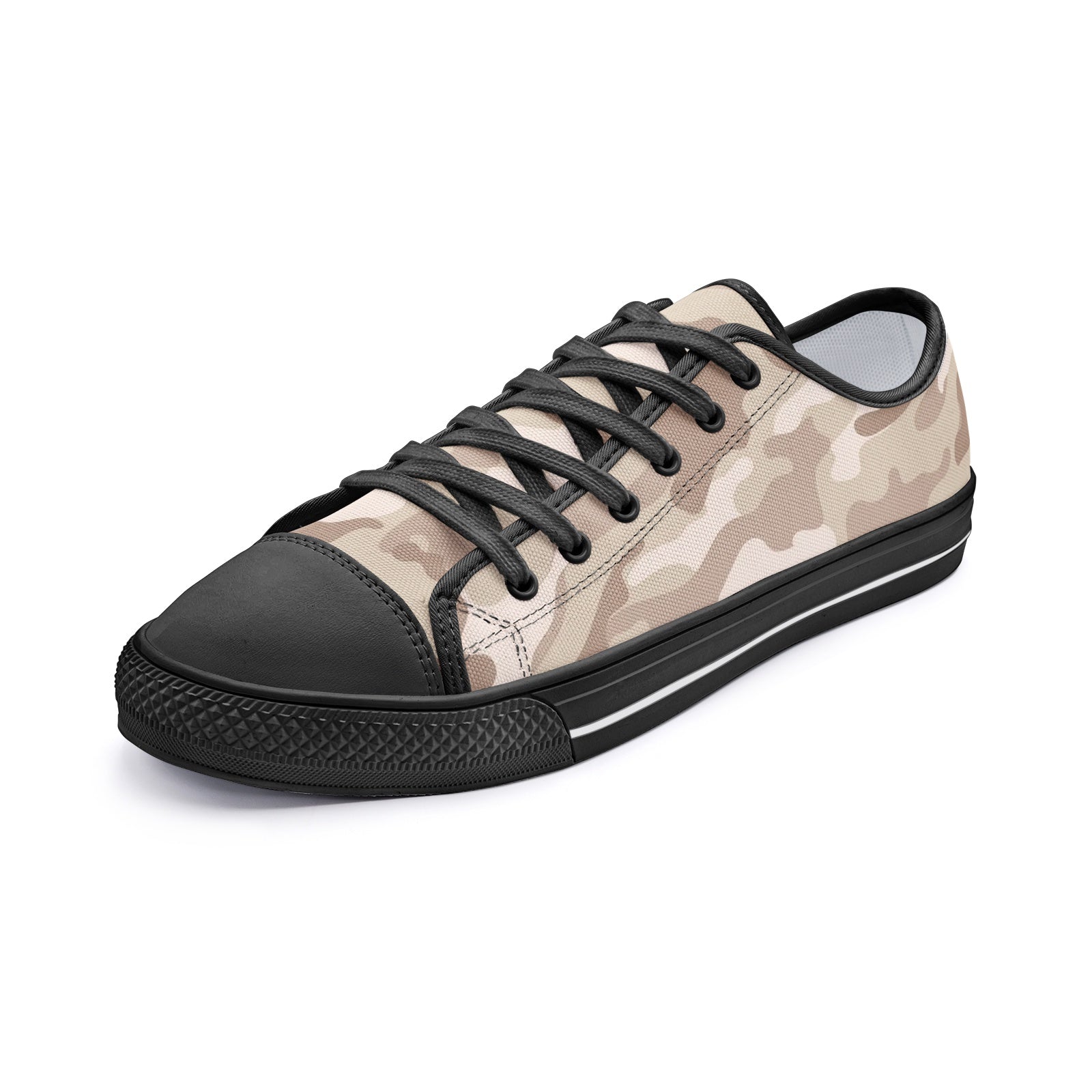 Camo Shoes | Low Top Canvas | Desert Brown Camouflage Camo Colors