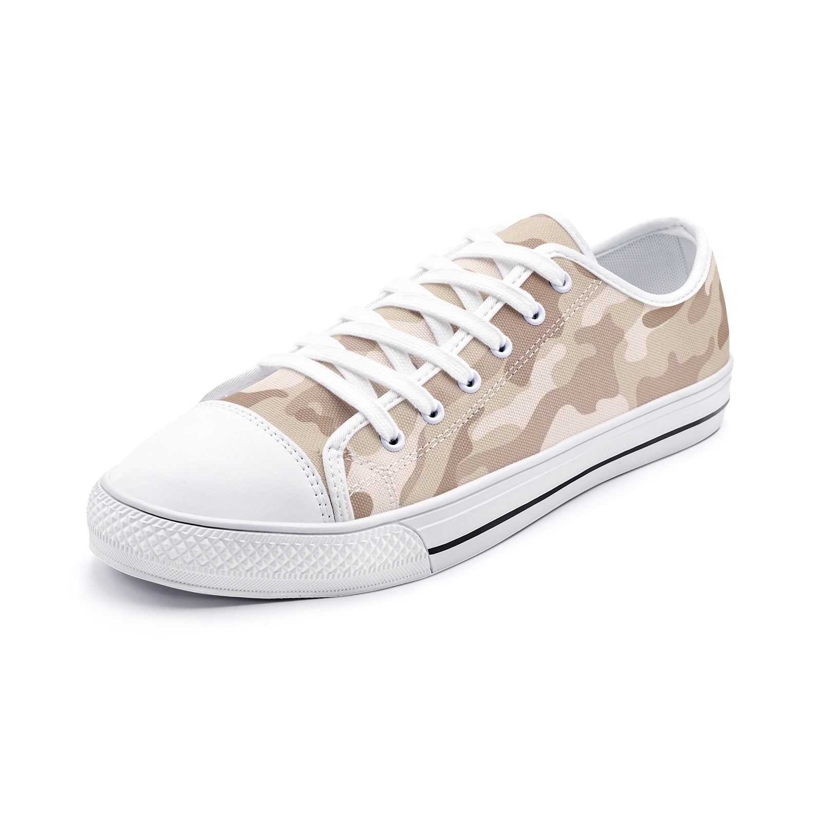 Camo Shoes | Low Top Canvas | Desert Brown Camouflage Camo Colors