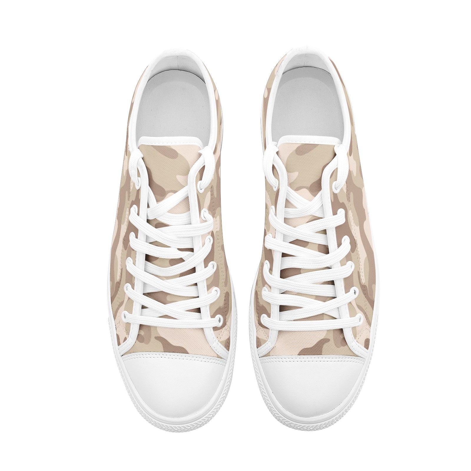 Camo Shoes | Low Top Canvas | Desert Brown Camouflage Camo Colors