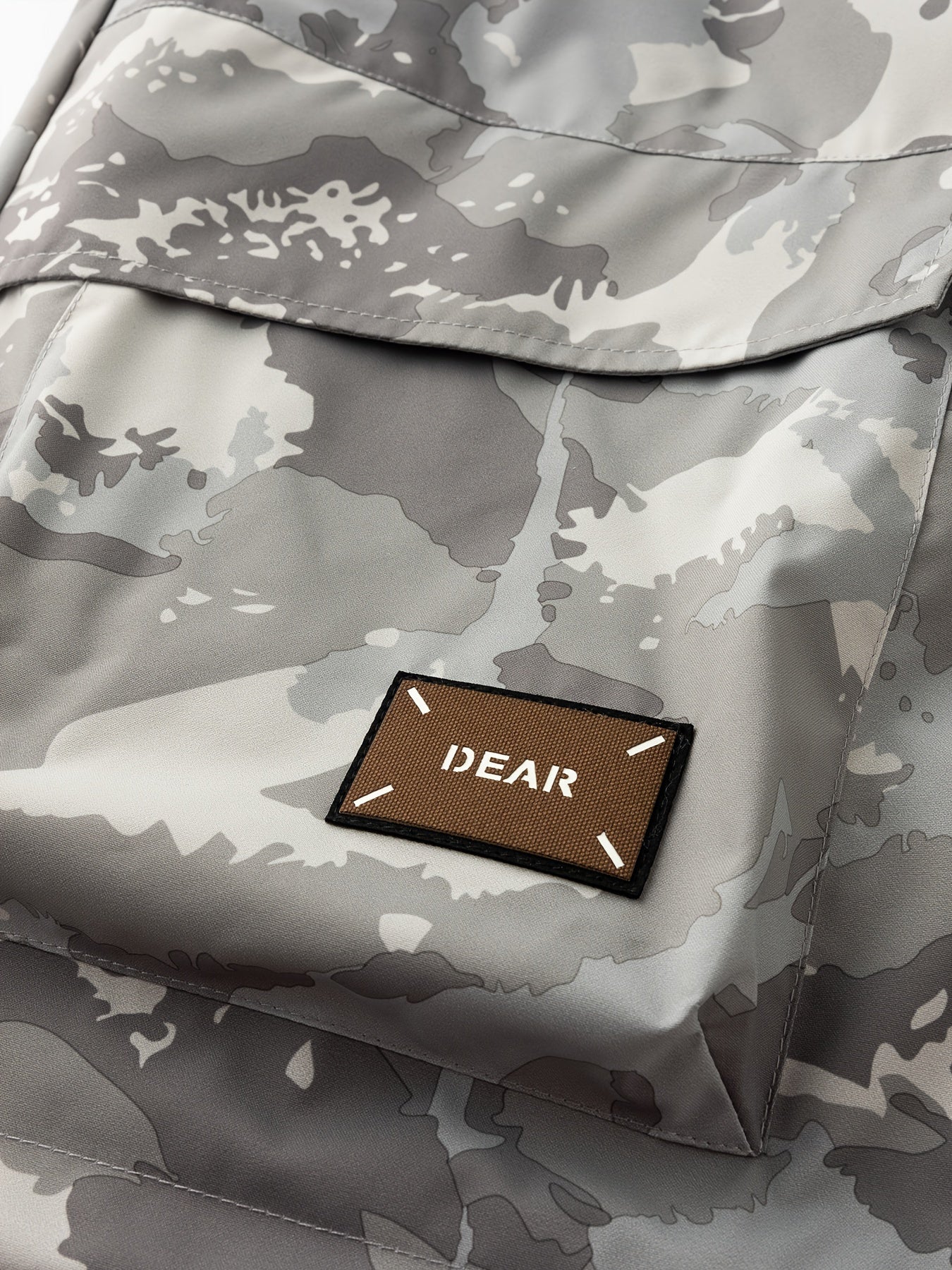 Men's Camo Windbreaker Jacket with a Hood | Multi Pocket Cargo Jacket Camo Colors