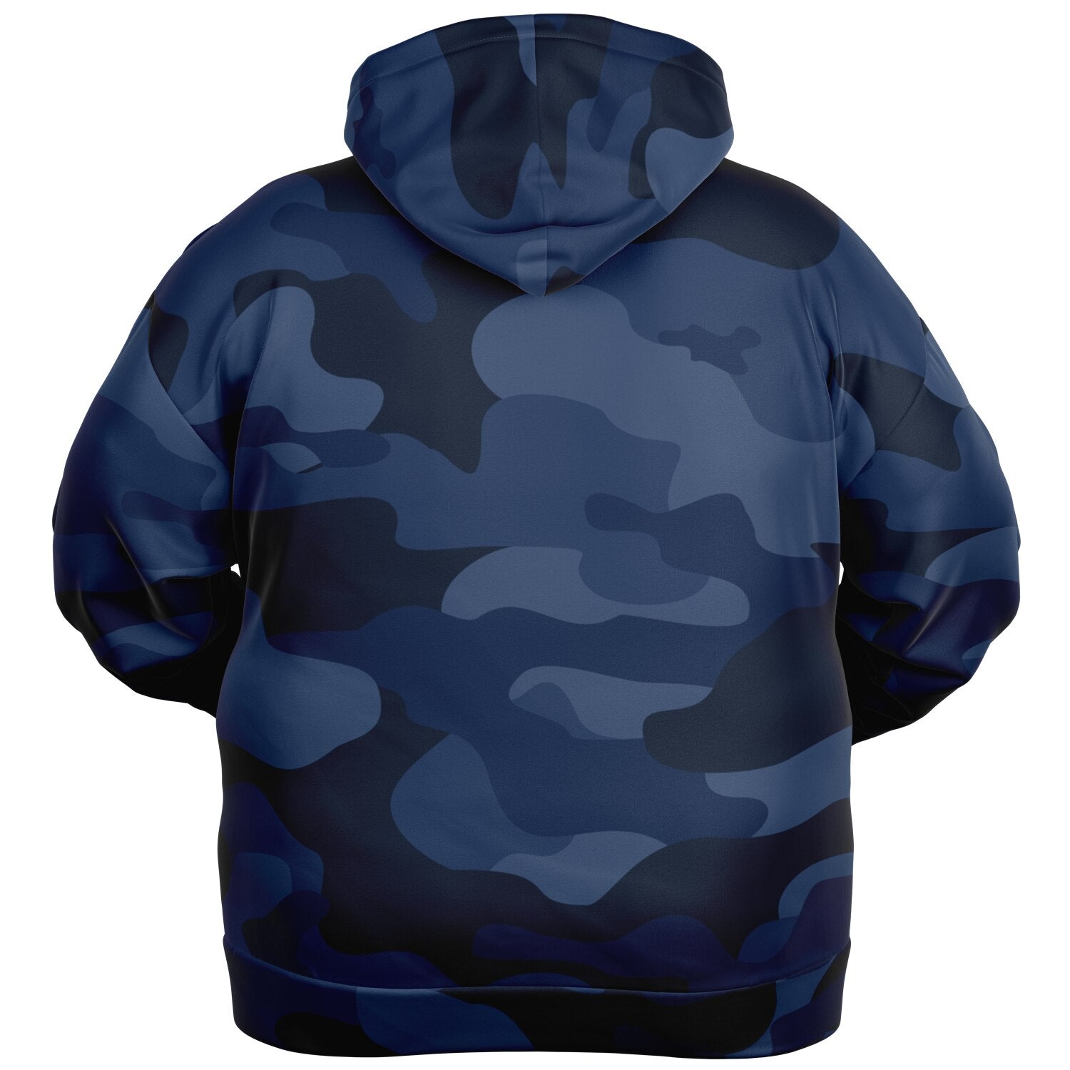 Plus-size Camo Hoodie in Deep Blue Camouflage Print | Camo Colors