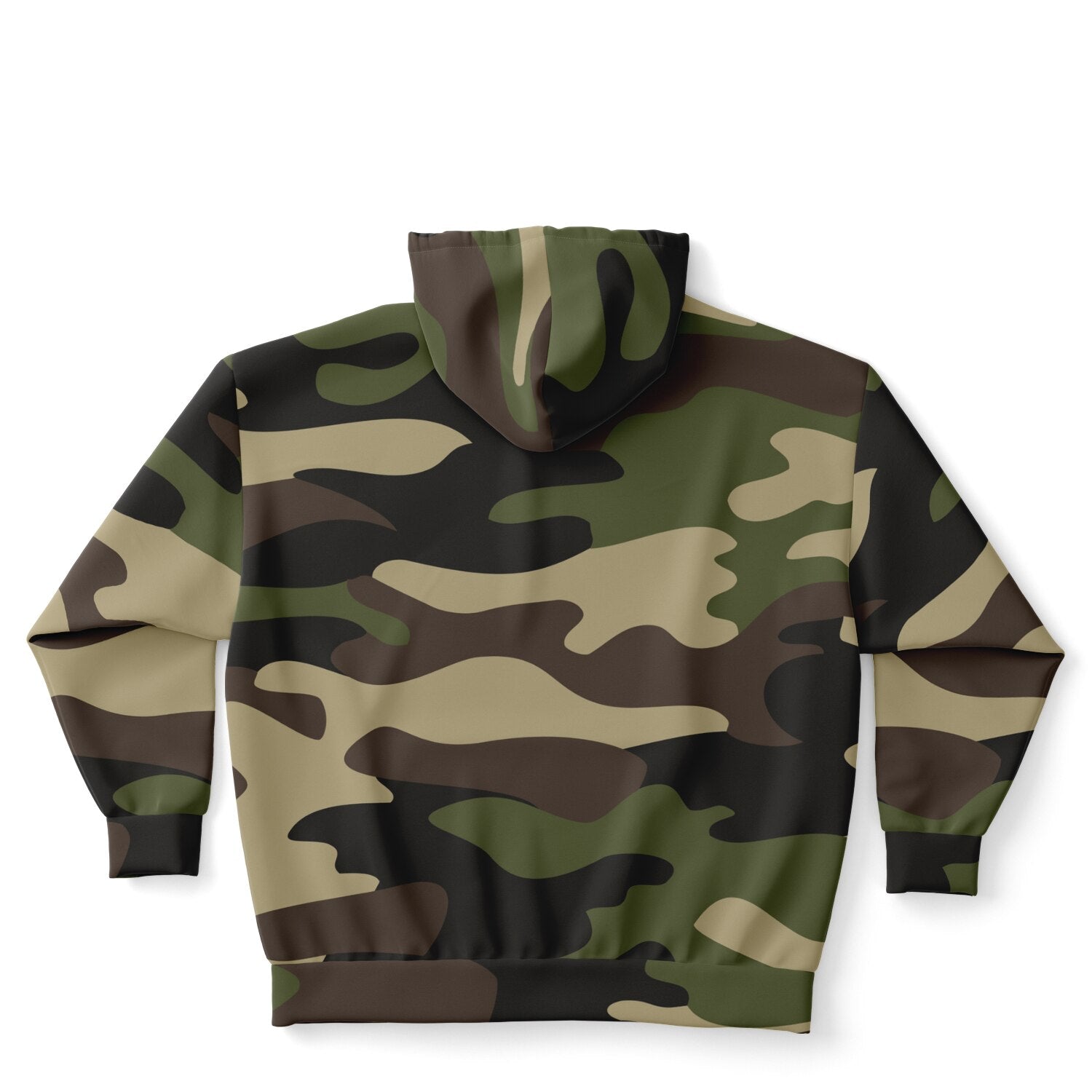 Plus-size Camo Hoodie in Classic Green Camouflage Print | Camo Colors