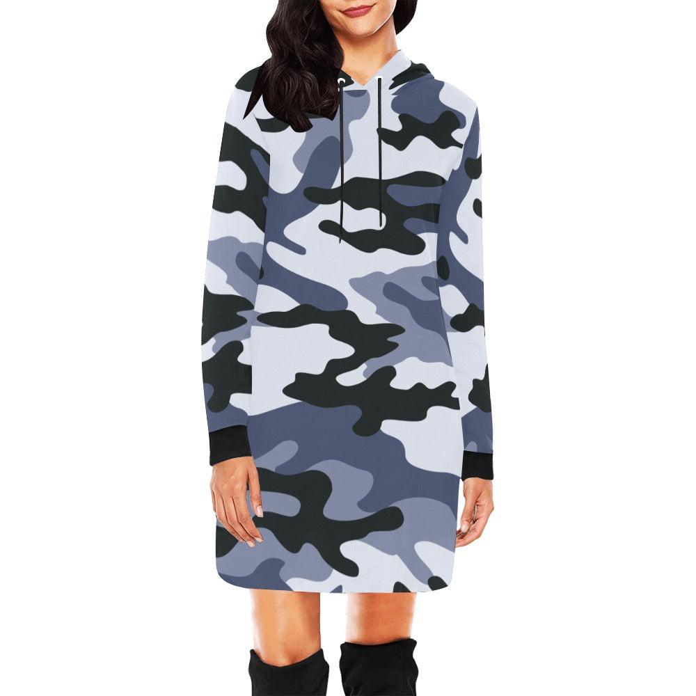 Camo Hoodie Dress | Light Blue Camo Colors