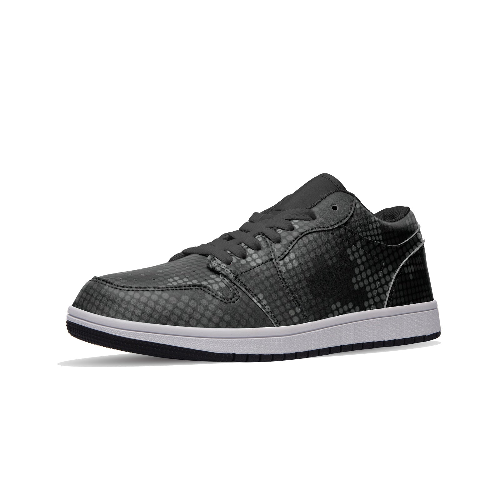 Black Camo Sneakers | Stylish Pixel | Unisex Low Top Leather Camo Colors