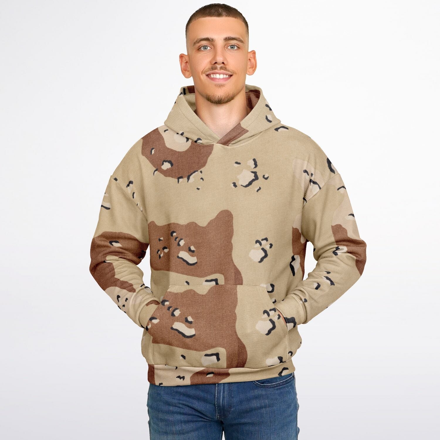 Oversized Camo Hoodie | Marines Desert Brown Style | Camo Colors