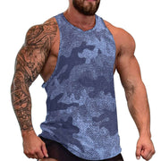 Camo Tank Top | Blue Denim Camouflage Camo Colors