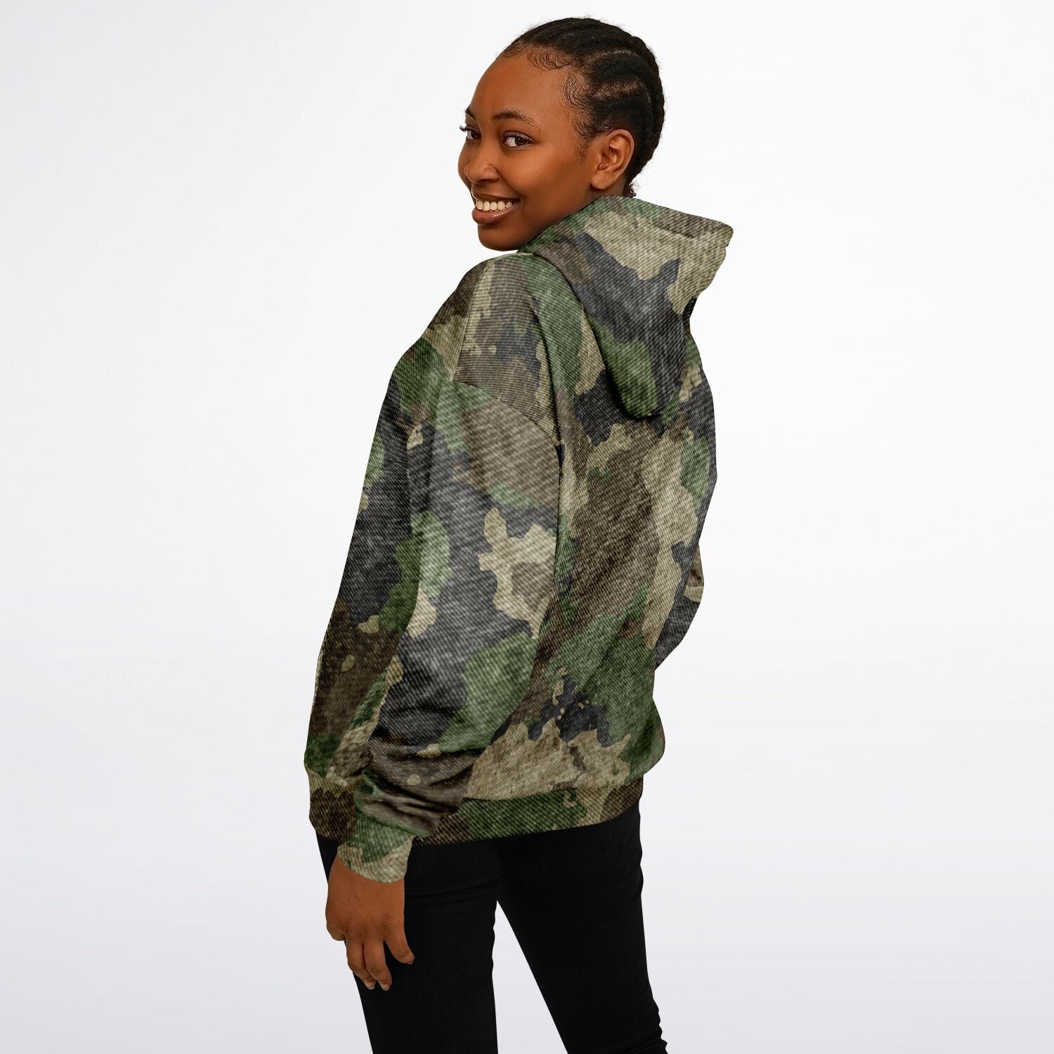 Oversized Hoodie | Brown Camouflage Uniform Cloth Pattern | Camo Colors