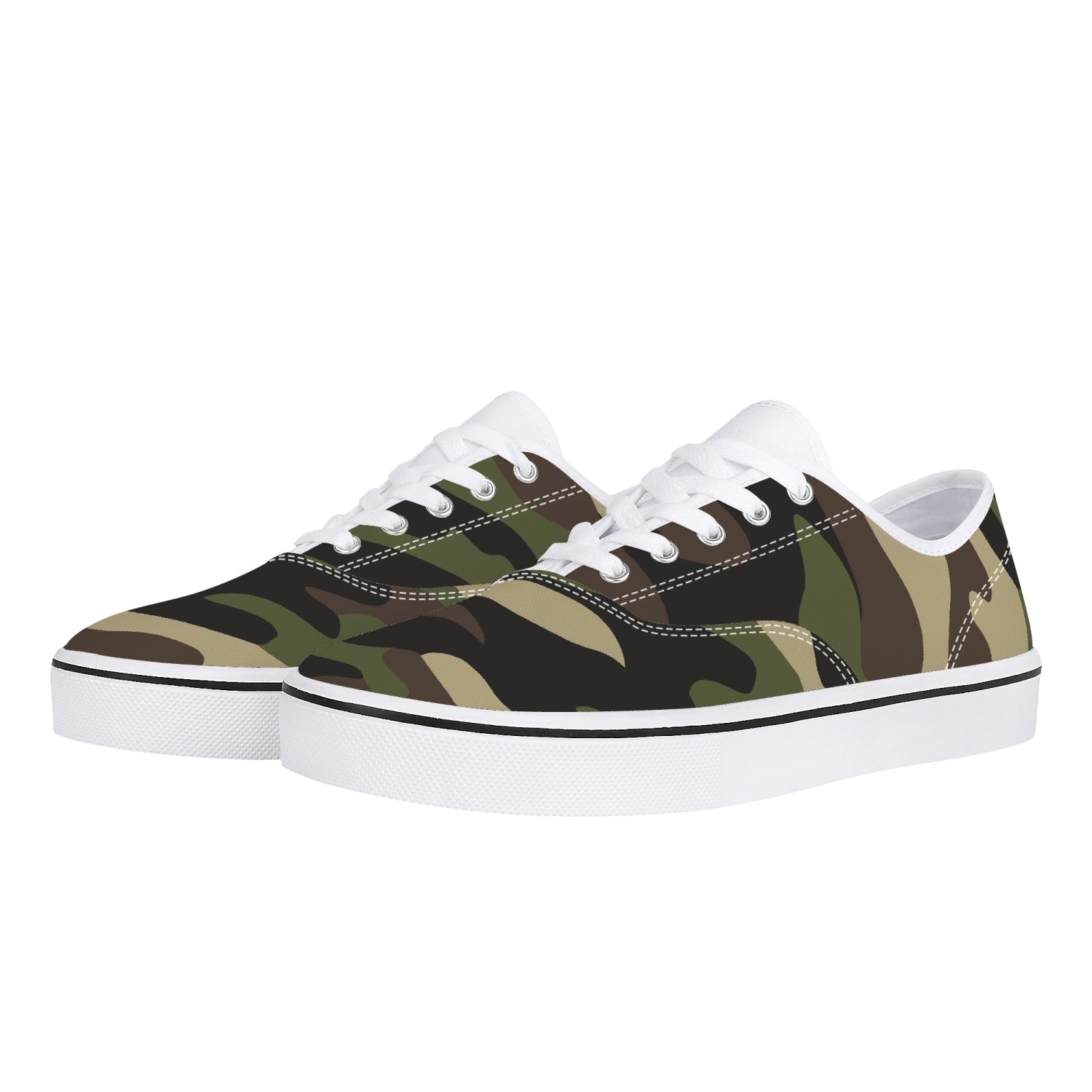 Camo Skate Shoes | Classic Green Camouflage Camo Colors
