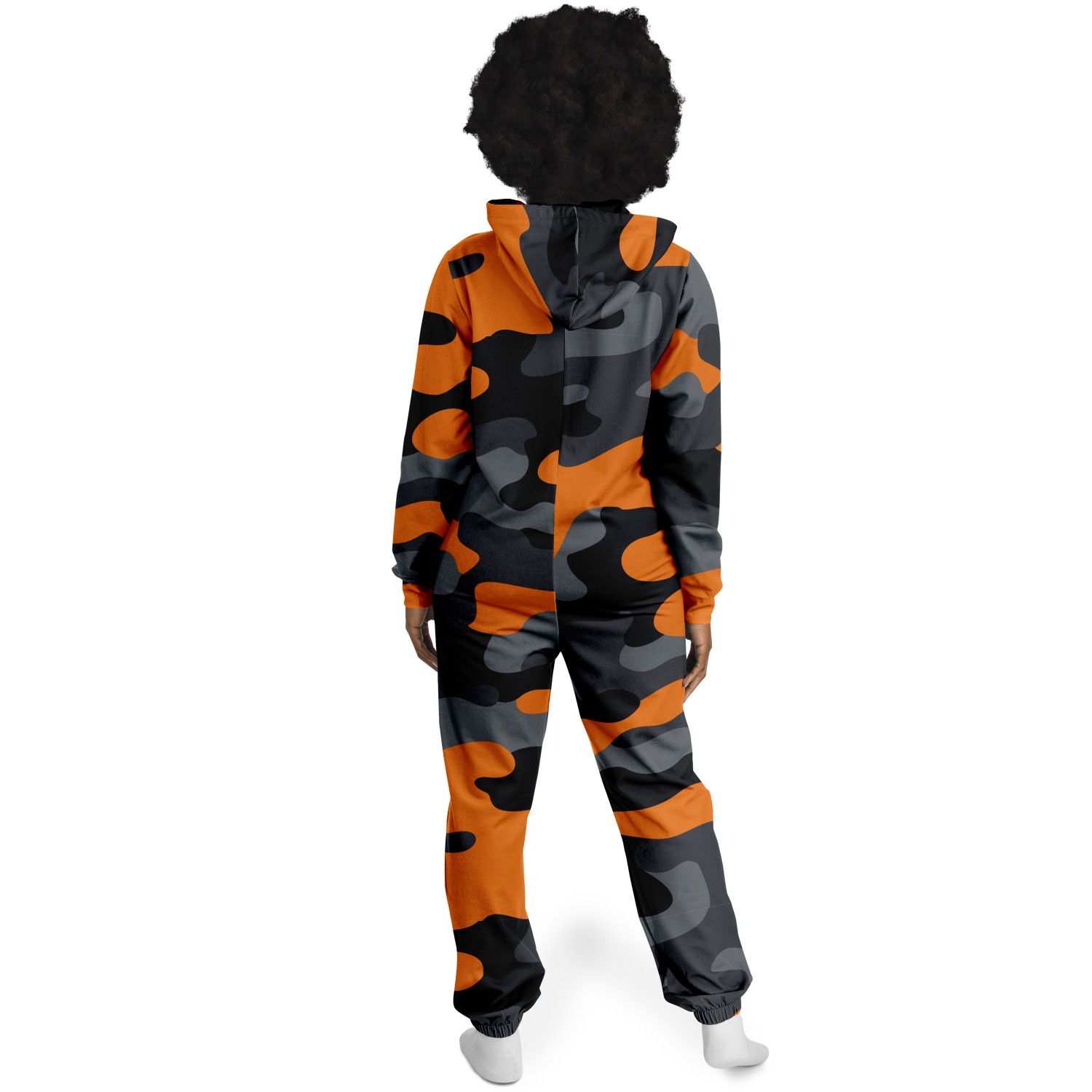 Camo Onesie | Orange, Black and Gray Camo Colors