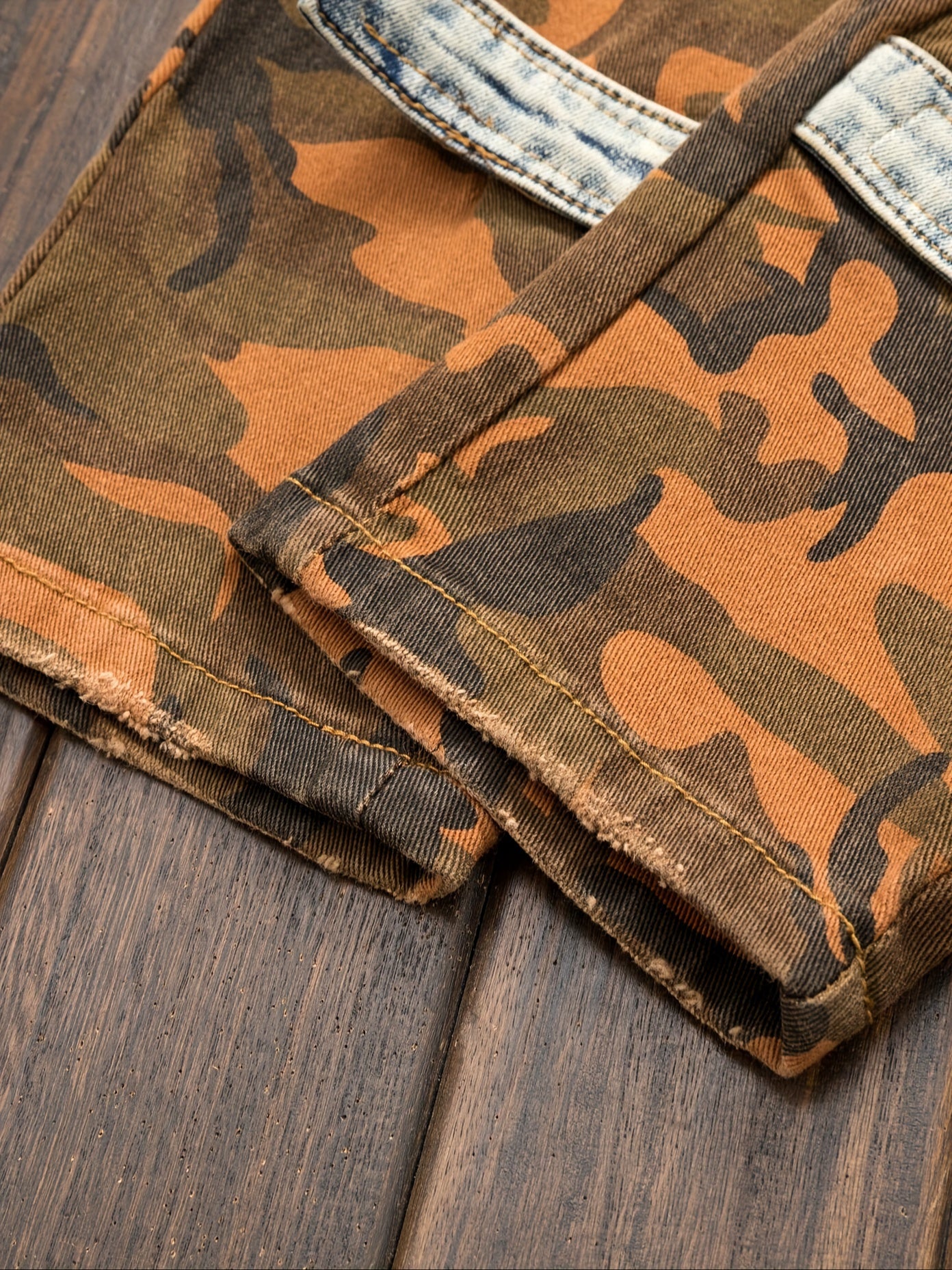 Men's Camo Jeans: Micro Elastic, Multi-Pocket, Straight Fit Camo Colors