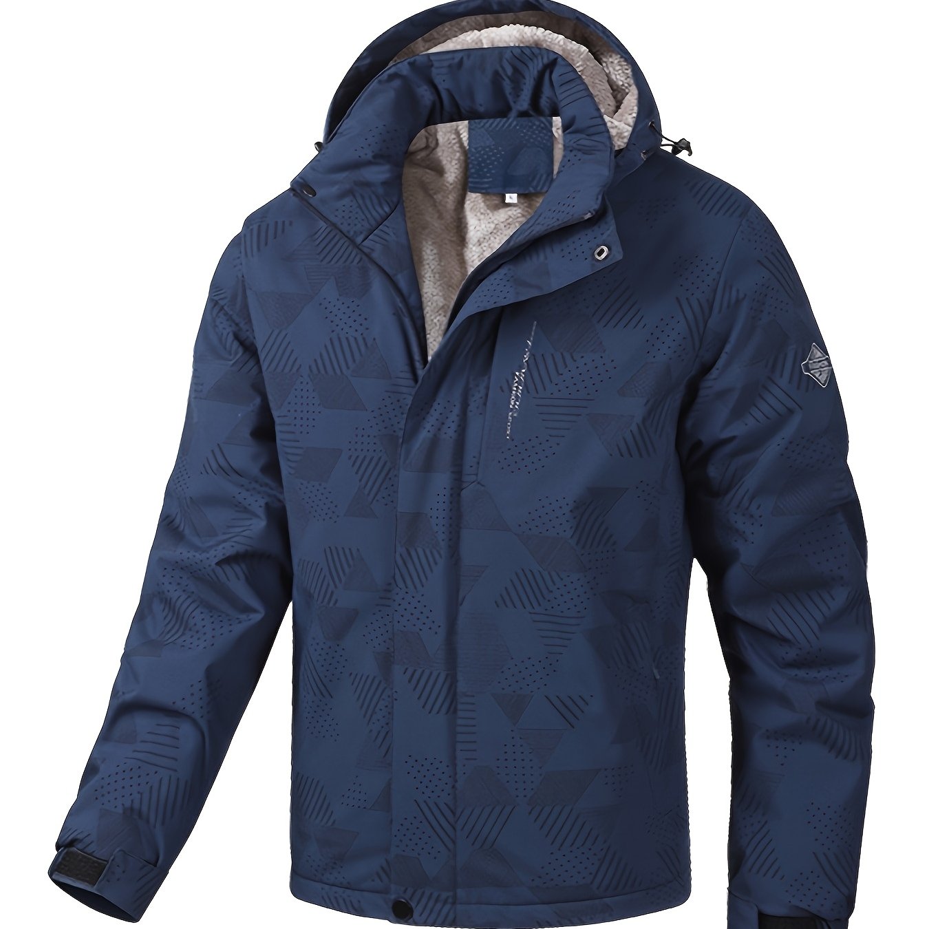 Durable Men's Winter Jacket: Scratch-Resistant, Windproof, Warm Fleece Camo Colors