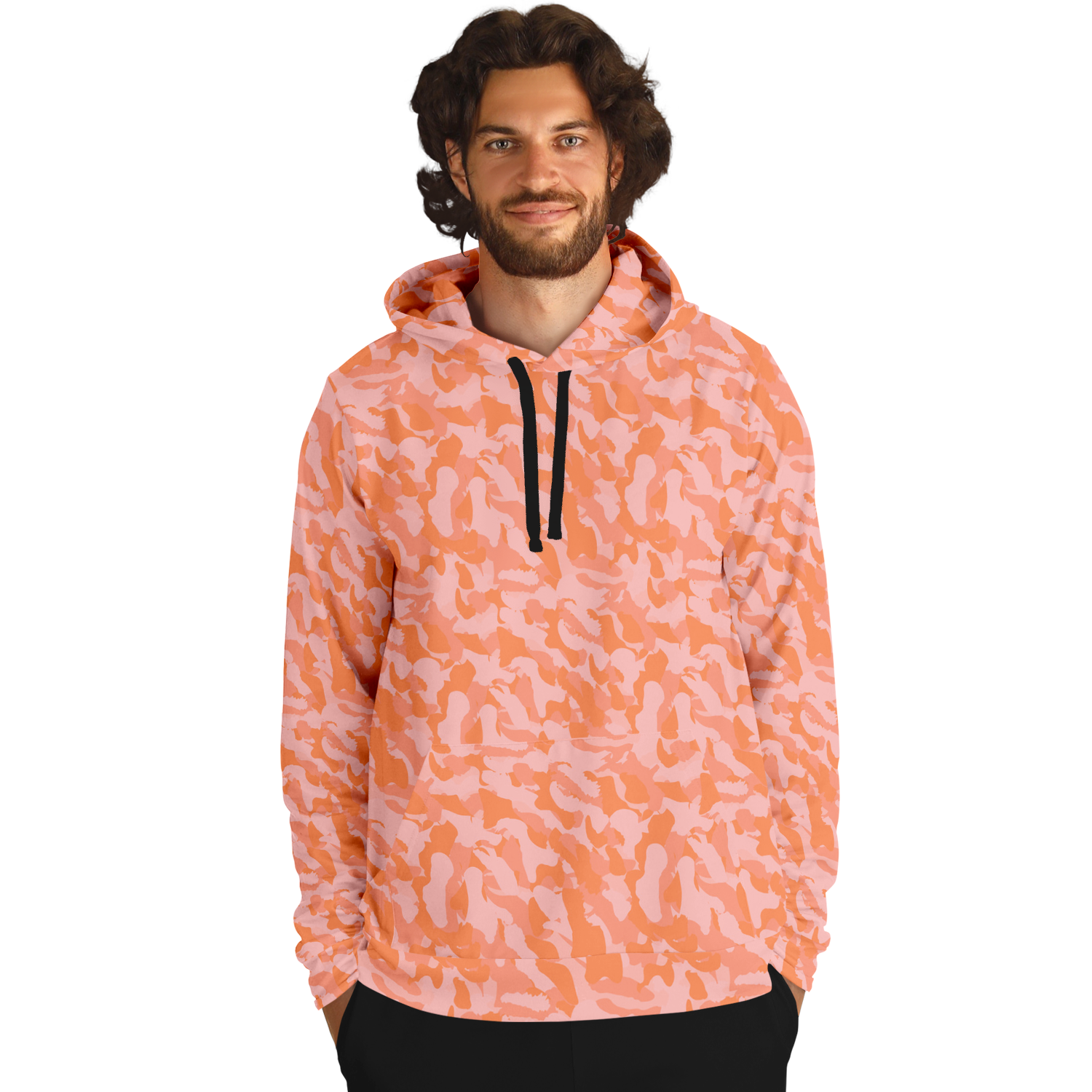 Camo Hoodie | Mango, Melon and Dark Salmon Camo Colors