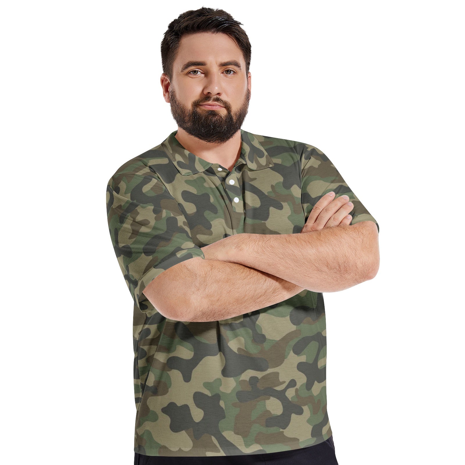 Camo Golf Shirt | Military Brown Camo Colors