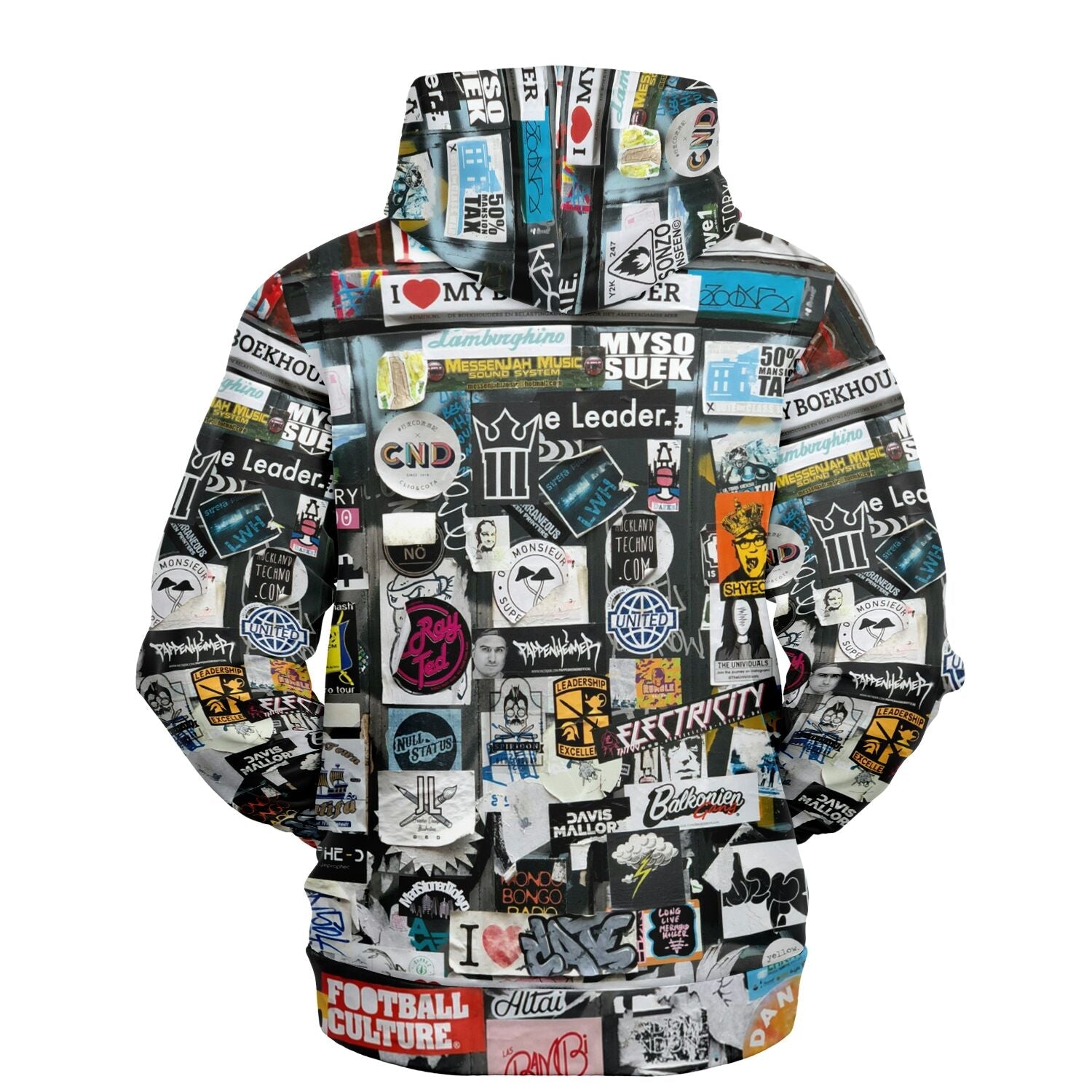 Streetwear Hoodie | Graffiti Street Art Amsterdam Patches Camo Colors