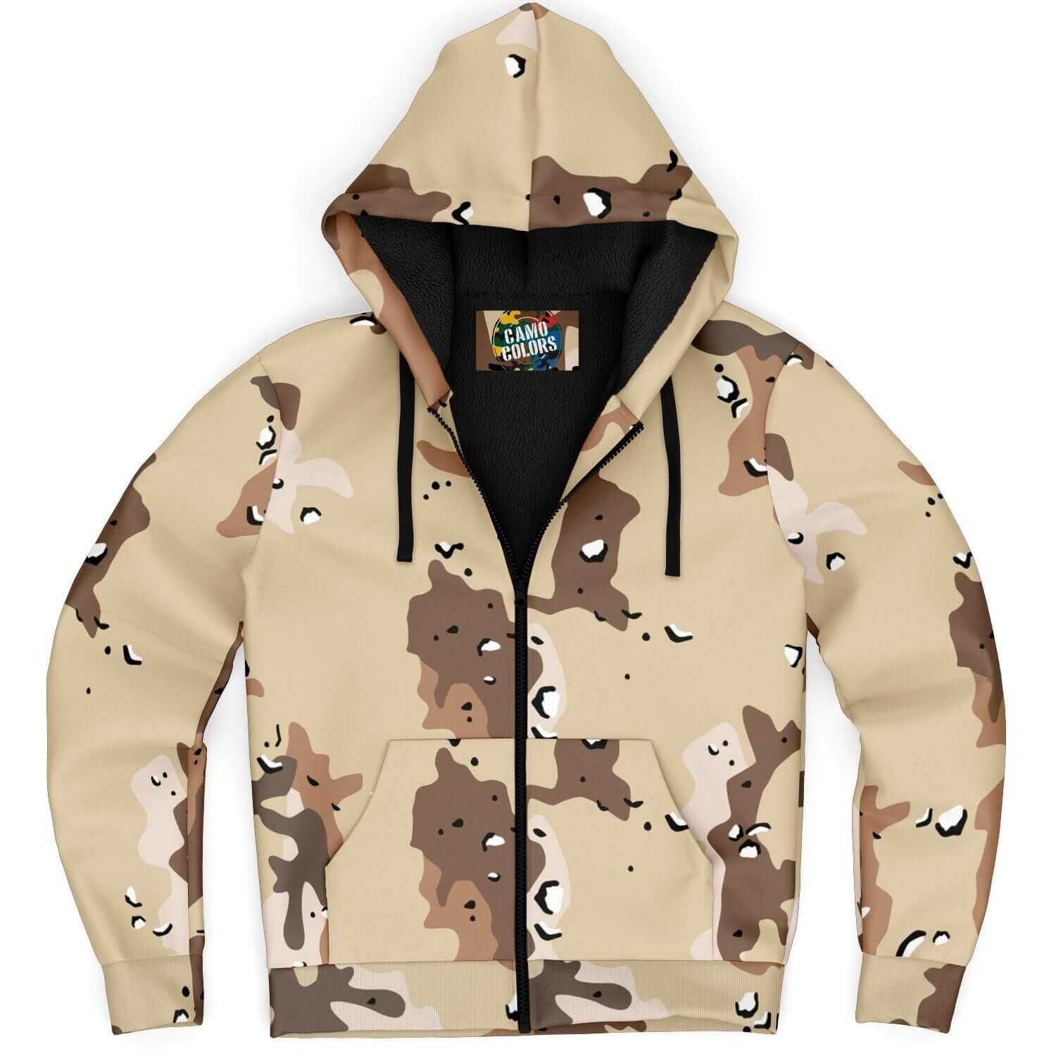 Microfleece Zip Hoodie | Marines Military Camo Print Camo Colors