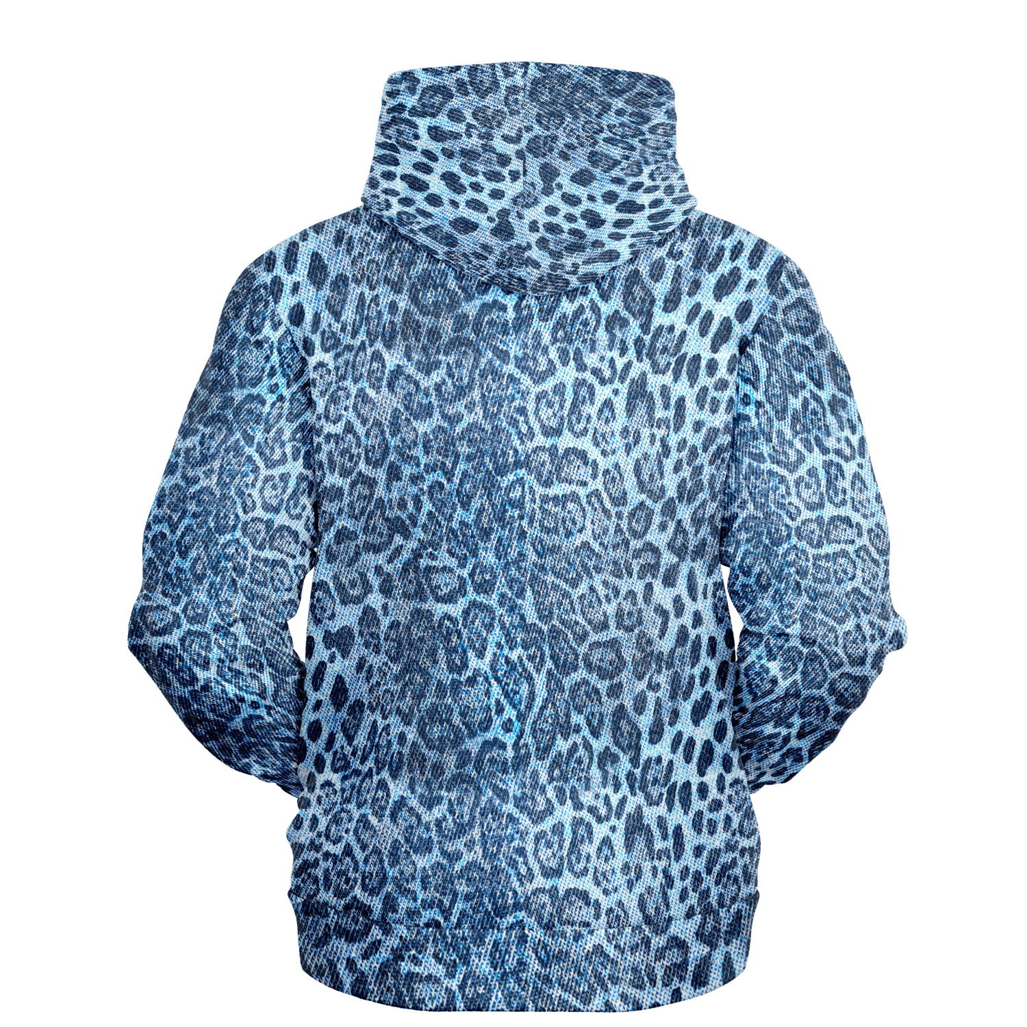 Leopard Print Hoodie | Blue Denim-Style | Camo Colors