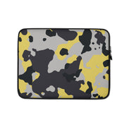 Camo Laptop Sleeve | Yellow, Black, and Silver Camo Colors