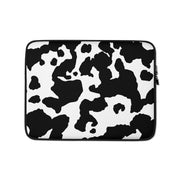 Camo Laptop Sleeve | Black & White Cow Camouflage Camo Colors