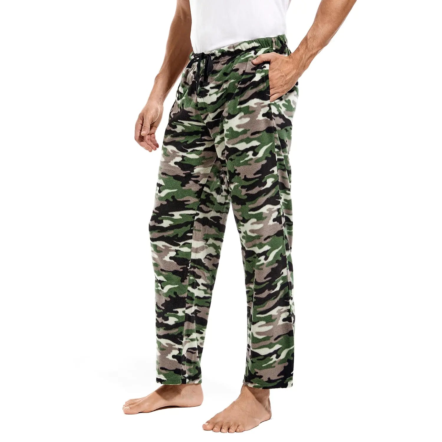 DG Hill 1Pack or 3Pack Mens PJ Pajama Pants Bottoms Fleece Lounge Pants Camo Colors
