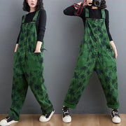 Korean Straight Green Jumpsuit for Women Camo Colors