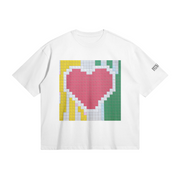 Lego Heart | Oversized Boxy T-Shirt | Camo Colors