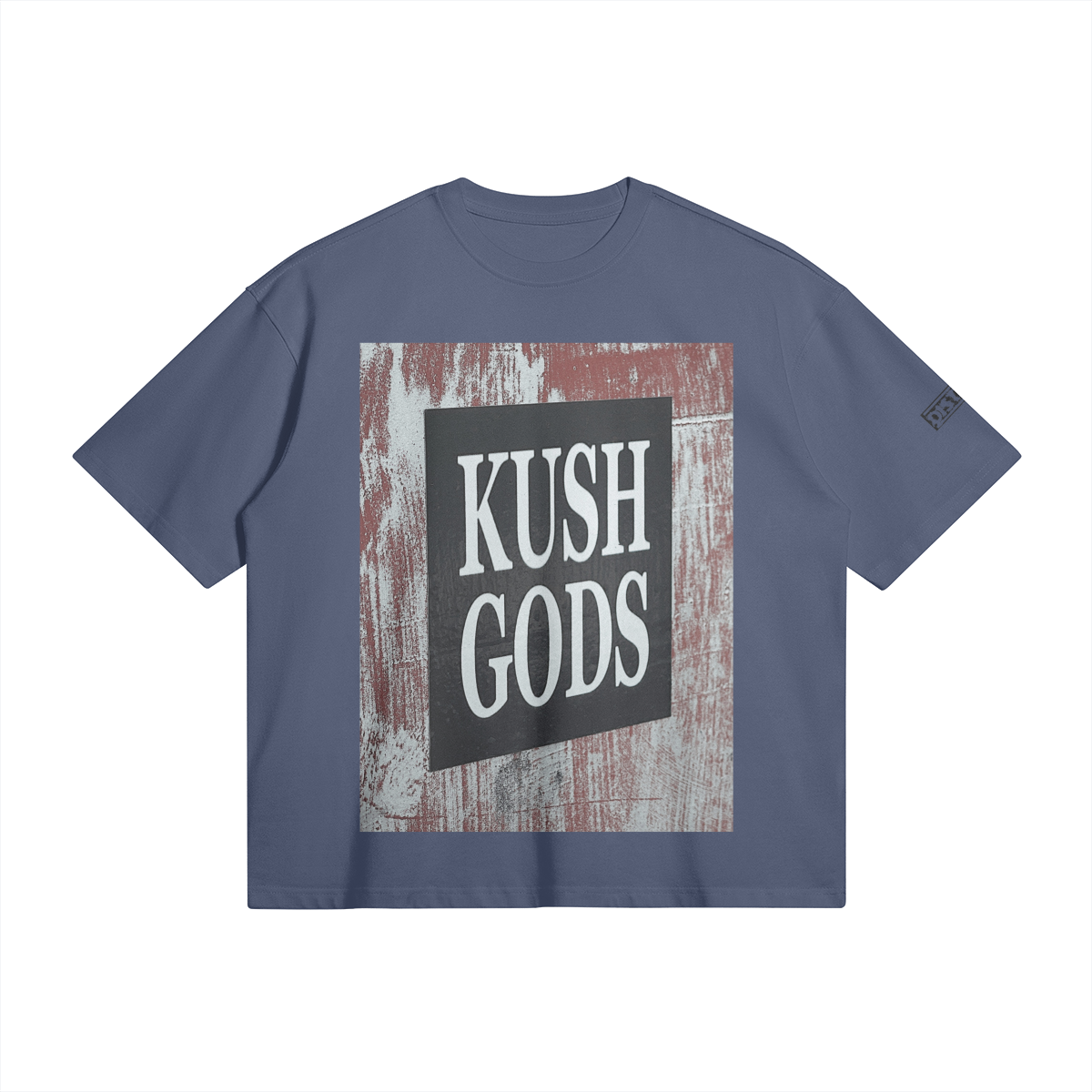 Kush Gods | Minimal Art Oversized Boxy T-Shirt | Camo Colors