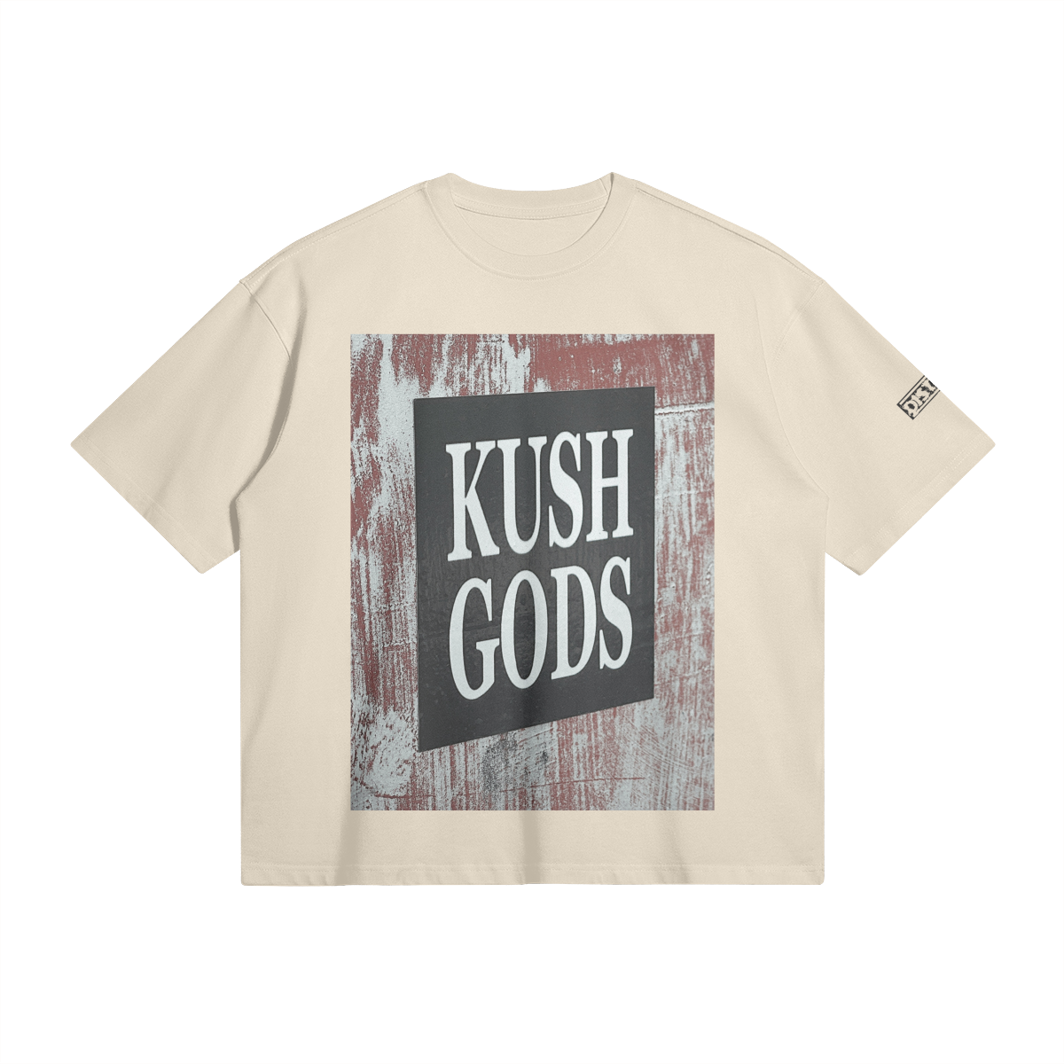 Kush Gods | Minimal Art Oversized Boxy T-Shirt | Camo Colors