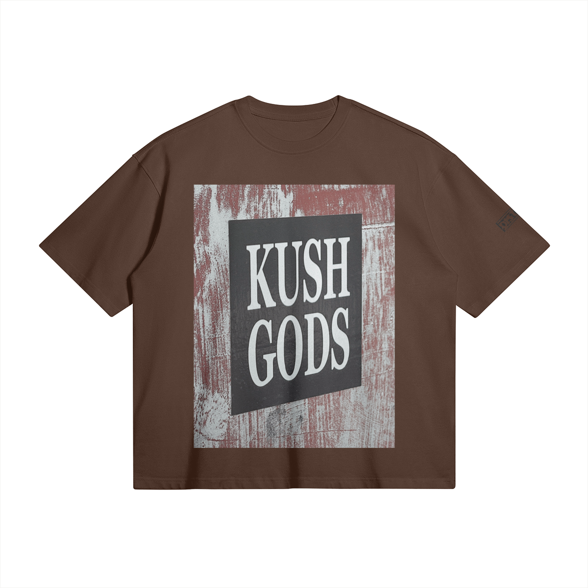Kush Gods | Minimal Art Oversized Boxy T-Shirt | Camo Colors