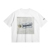 Bee Happy | Graffiti Art Oversized Boxy T-Shirt | Camo Colors
