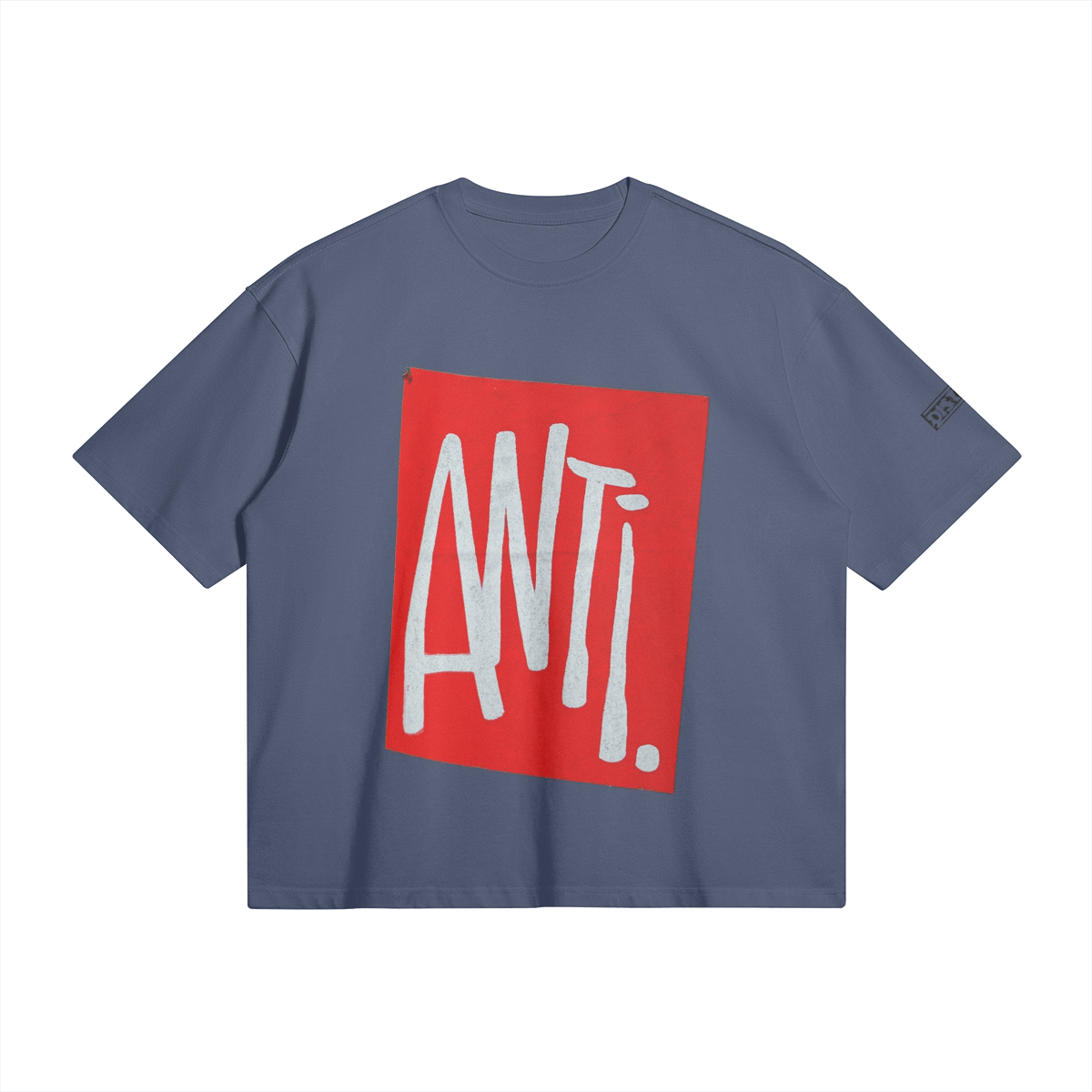 Anti | Red Graffiti Art Oversized Boxy T-Shirt | Camo Colors