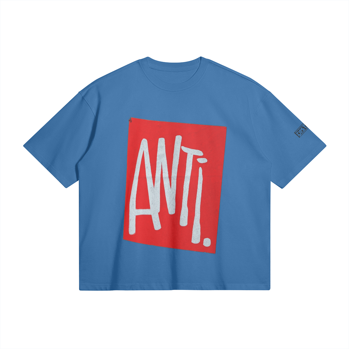 Anti | Red Graffiti Art Oversized Boxy T-Shirt | Camo Colors