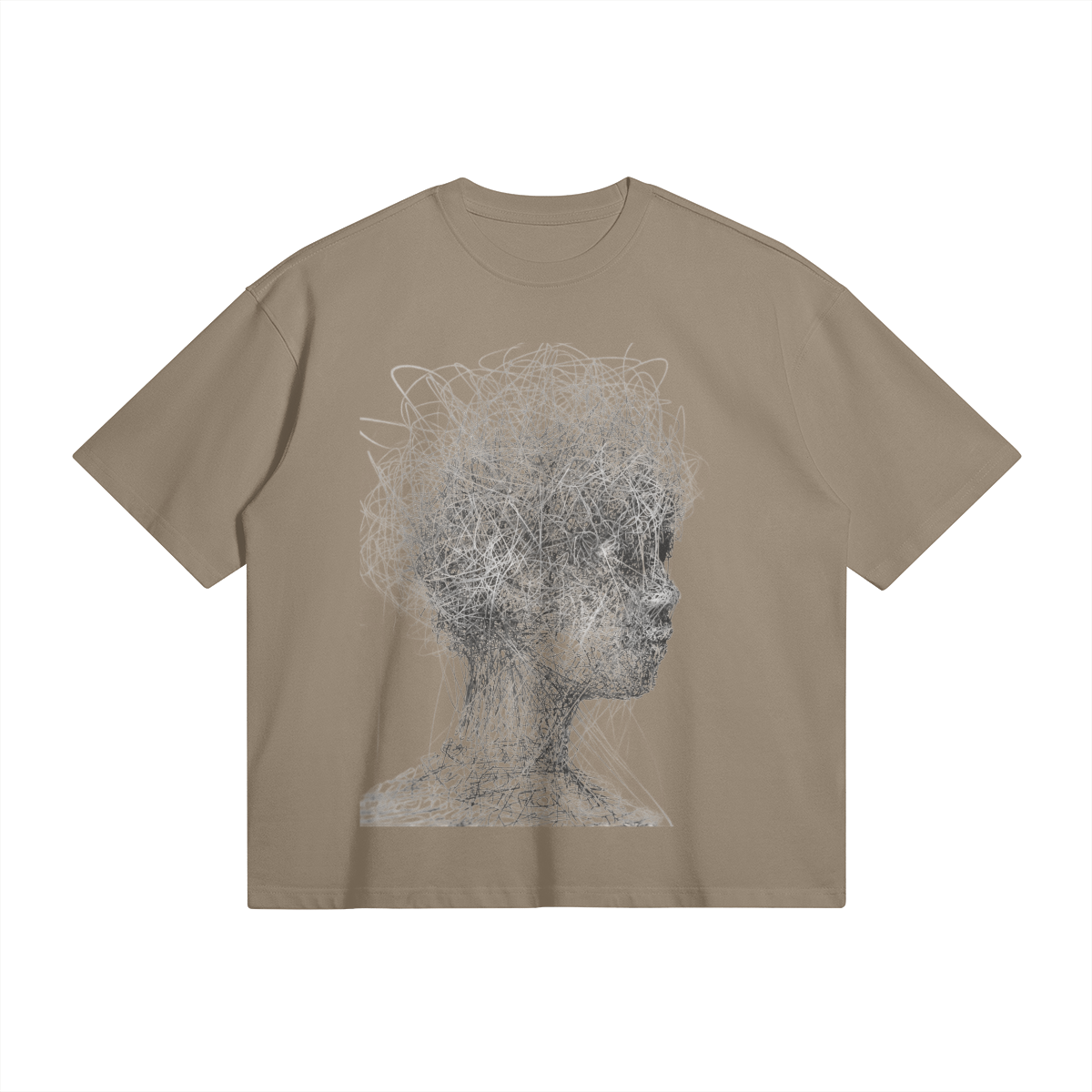 Boy | Modern Art Oversized Boxy T-Shirt | Camo Colors