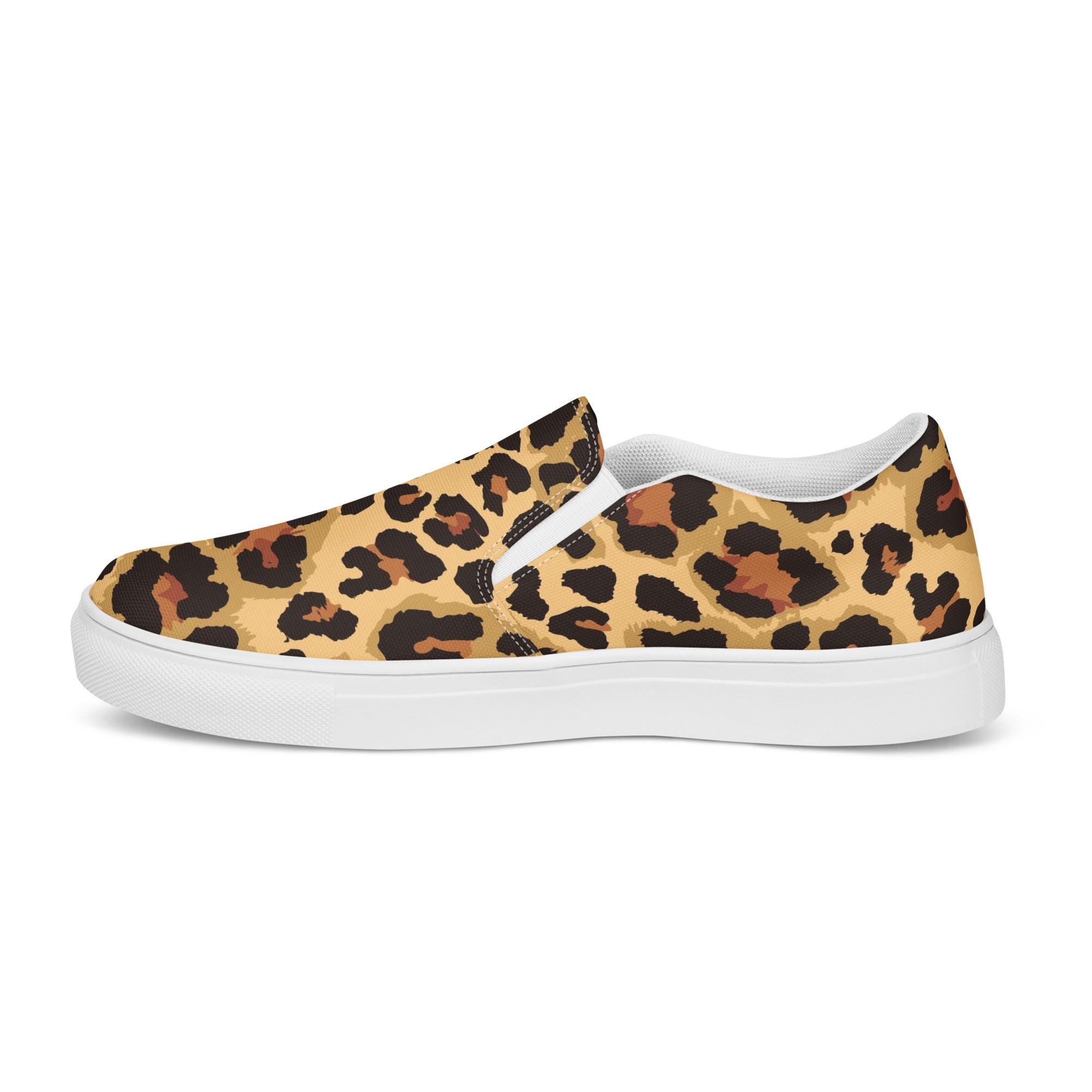 Leopard Slip-on Canvas Shoes for Women | Brown & Black Camo Colors