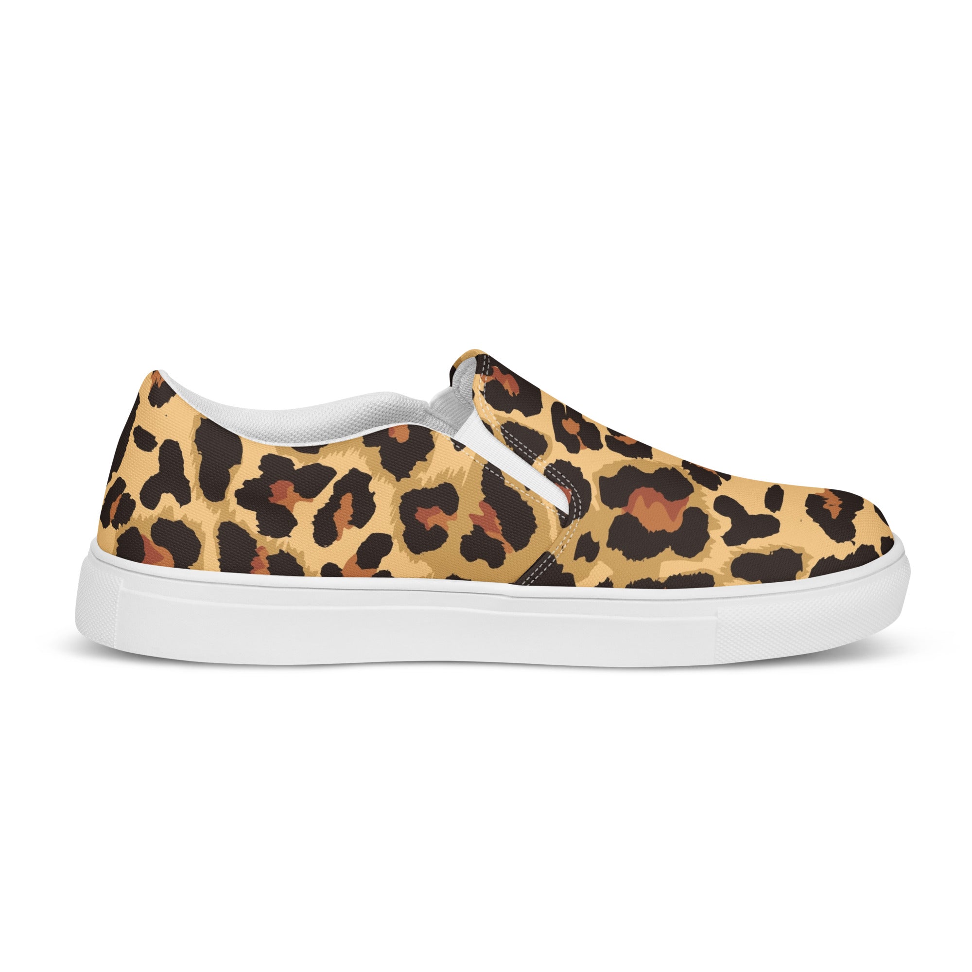 Leopard Slip-on Canvas Shoes for Women | Brown & Black Camo Colors